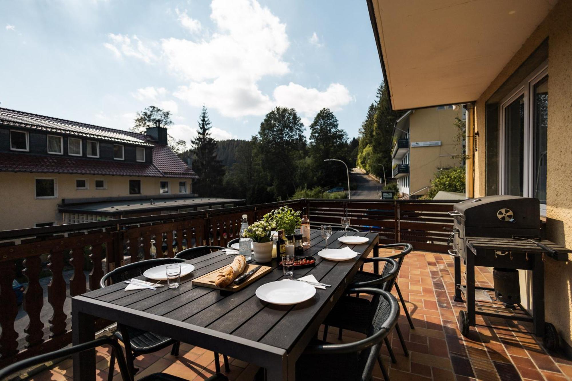 Apartmenthaus Am Waldrand- Kueche - Fruehstueck - Balkon 维尔德曼 外观 照片